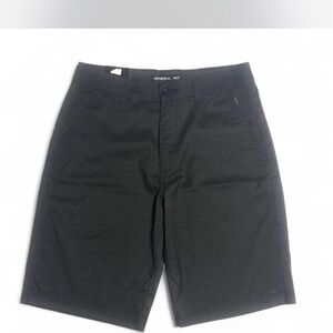 O'Neill Black Flat Front Shorts with Classic Design